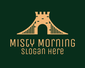 Golden Brick Bridge logo design