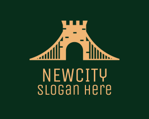 Golden Brick Bridge logo design