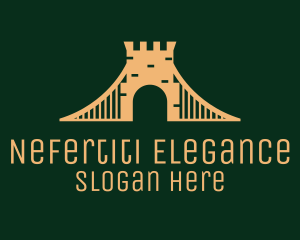 Golden Brick Bridge logo design