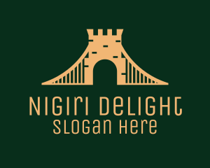 Golden Brick Bridge logo design