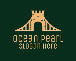 Golden Brick Bridge logo design