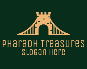 Golden Brick Bridge logo design