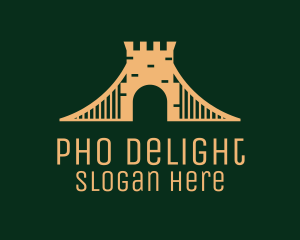 Golden Brick Bridge logo design