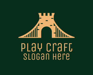 Golden Brick Bridge logo design