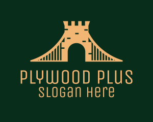 Golden Brick Bridge logo design