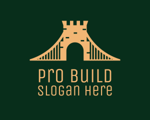 Golden Brick Bridge logo design