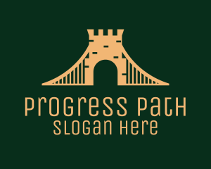 Golden Brick Bridge logo design