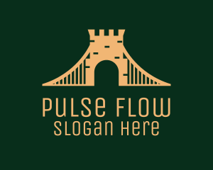 Golden Brick Bridge logo design