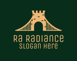 Golden Brick Bridge logo design