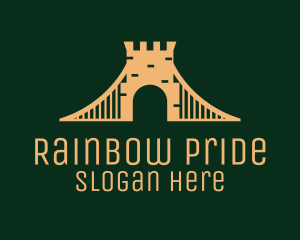 Golden Brick Bridge logo design