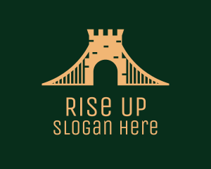 Golden Brick Bridge logo design