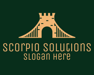 Golden Brick Bridge logo design