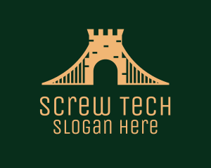 Golden Brick Bridge logo design