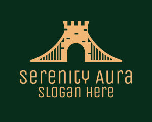 Golden Brick Bridge logo design