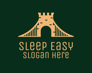 Golden Brick Bridge logo design