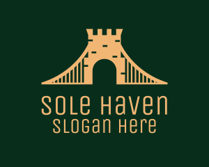 Golden Brick Bridge logo design