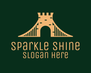 Golden Brick Bridge logo design