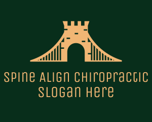 Golden Brick Bridge logo design