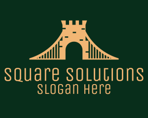 Golden Brick Bridge logo design