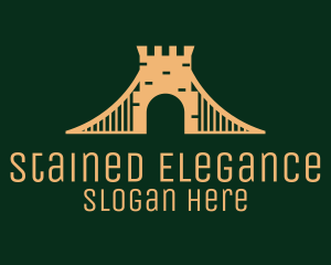 Golden Brick Bridge logo design