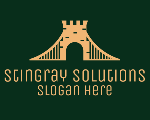 Golden Brick Bridge logo design