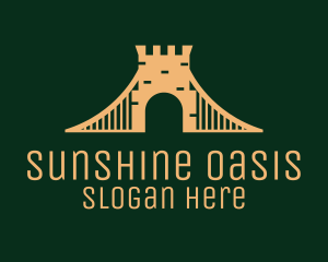 Golden Brick Bridge logo design