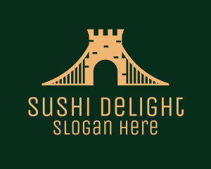 Golden Brick Bridge logo design