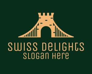 Golden Brick Bridge logo design