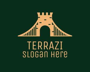 Golden Brick Bridge logo design