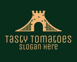 Golden Brick Bridge logo design