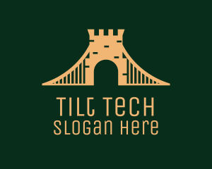 Golden Brick Bridge logo design