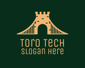 Golden Brick Bridge logo design