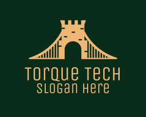 Golden Brick Bridge logo design