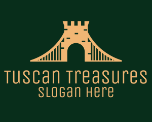 Golden Brick Bridge logo design