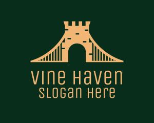 Golden Brick Bridge logo design