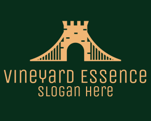 Golden Brick Bridge logo design