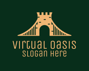 Golden Brick Bridge logo design