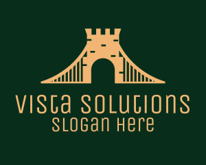 Golden Brick Bridge logo design