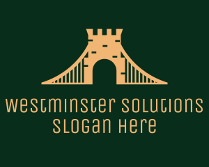 Golden Brick Bridge logo design