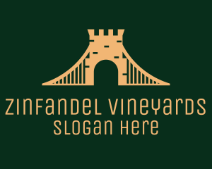 Golden Brick Bridge logo design