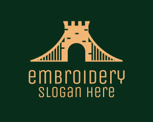 Golden Brick Bridge logo design