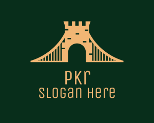 Golden Brick Bridge logo design