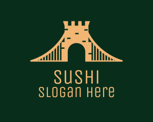 Golden Brick Bridge logo design