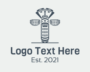 Indigenous - Gray Modern Totem logo design