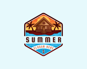 Beach Vacation Resort logo design