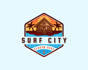 Beach Vacation Resort logo design