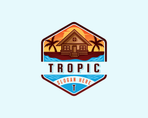 Beach Vacation Resort logo design