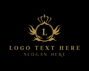 Fine Dining - Imperial Queen Crown Letter logo design
