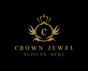 Imperial Queen Crown Letter logo design