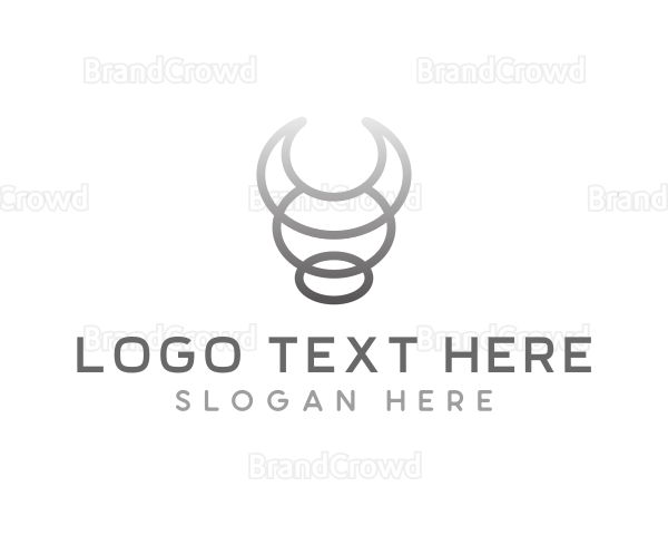 Silver Bull Animal Logo